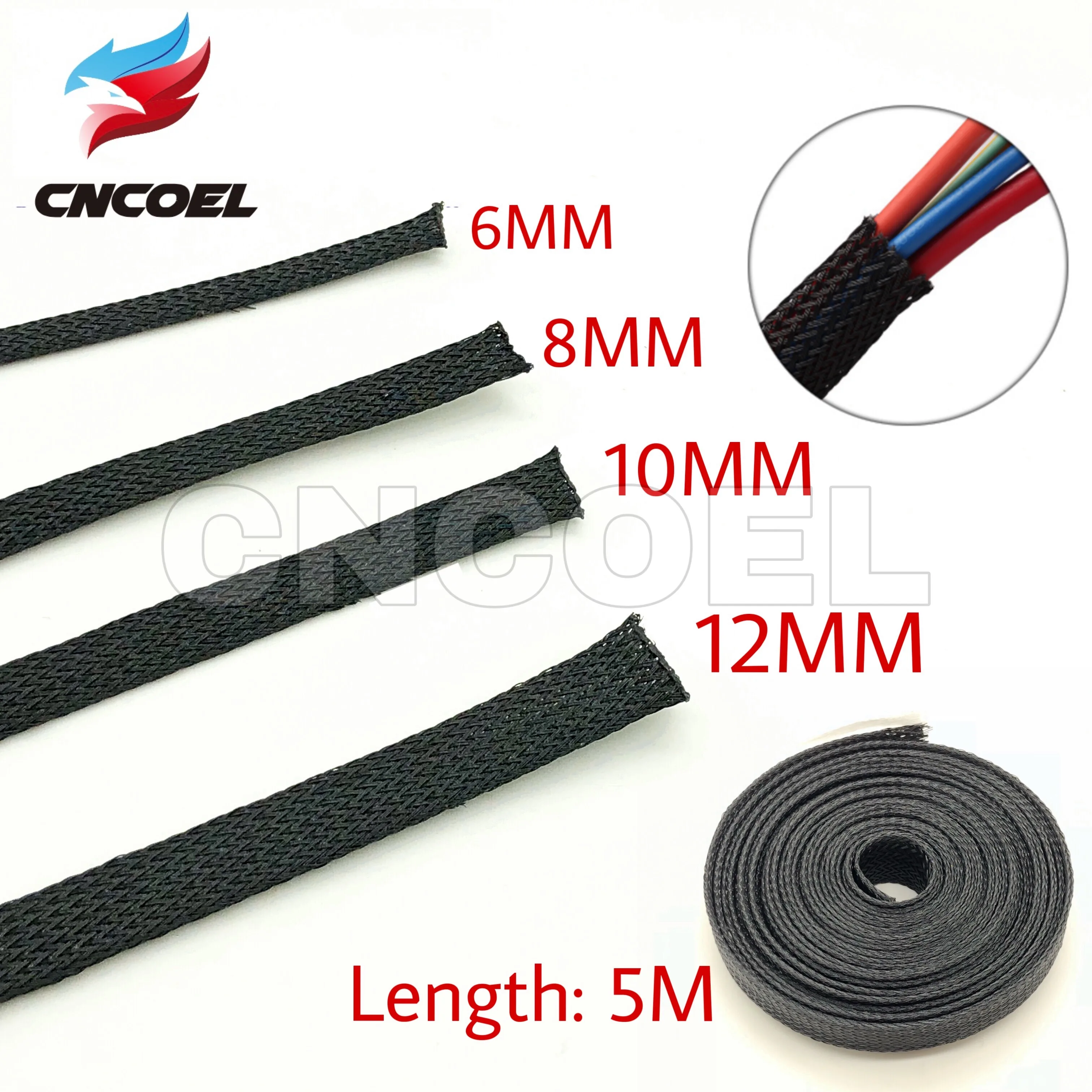 5M Black Insulated Braid Sleeving 6/8/10/12mm high quality PET Wire Cable Protection Expandable Cable Sleeve Wire Gland
5M Black Insulated Braid Sleeving 6/8/10/12mm high quality PET Wire Cable Protection Expandable Cable Sleeve Wire Gland