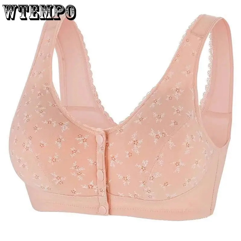 Front Closure Plus Size Cotton Bras for Women Lace Floral Push Up Bra Wide Straps Wireless Seamless Underwear Bralette Top Vest 
Front Closure Plus Size Cotton Bras for Women Lace Floral Push Up Bra Wide Straps Wireless Seamless Underwear Bralette Top Vest