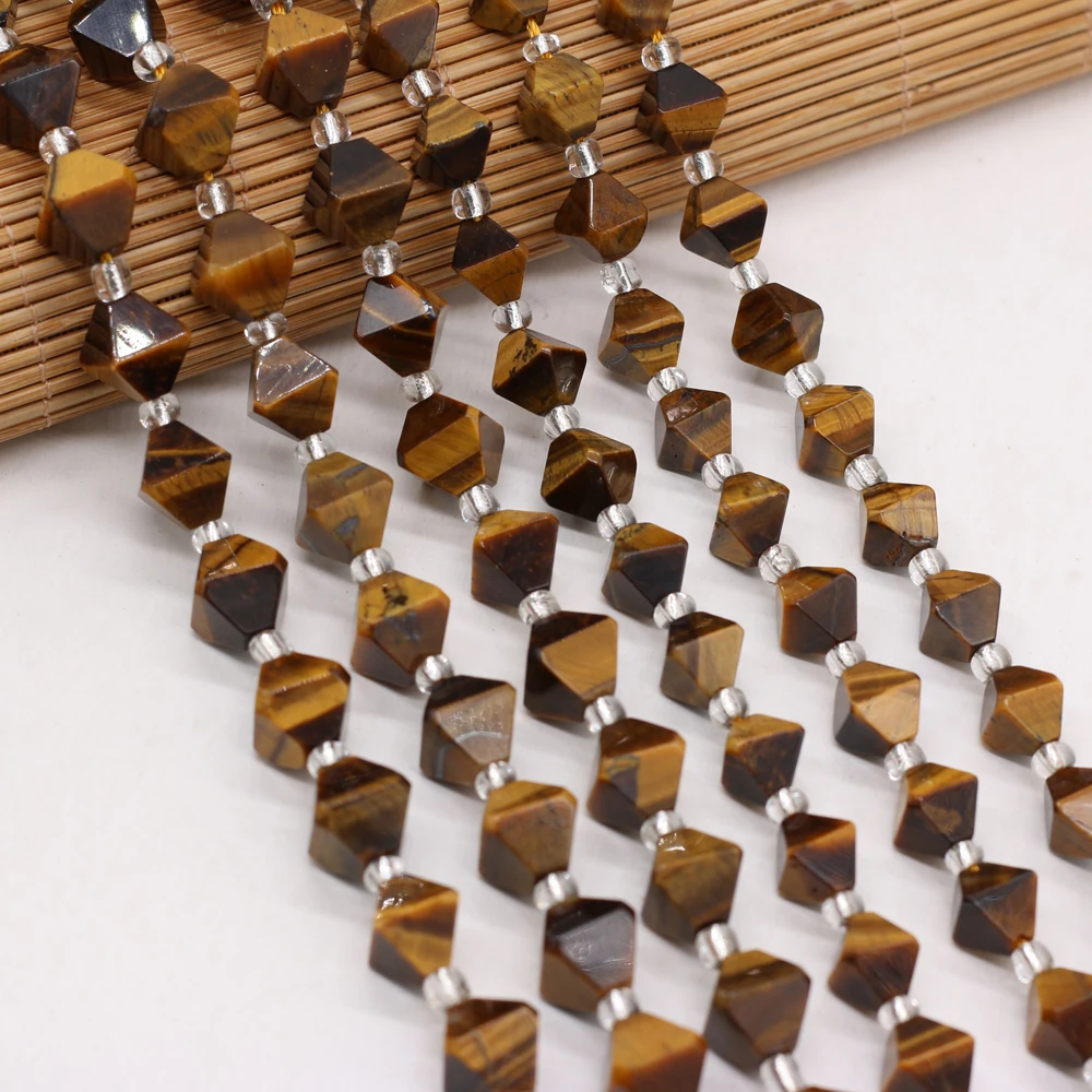 Pure Natural Semi-precious Stones Irregular Diamond Tiger Eye Stone Ladies Beaded for Jewelry Making Necklace Bracelet 10mm
Pure Natural Semi-precious Stones Irregular Diamond Tiger Eye Stone Ladies Beaded for Jewelry Making Necklace Bracelet 10mm