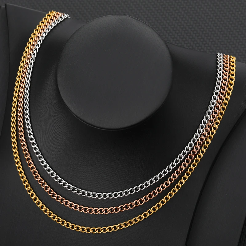 Wholesale Horsewhip Chain Men's Necklace Suitable For Jewelry Pendant Chain Width 4mm Stainless Steel Necklace Accessories
Wholesale Horsewhip Chain Men's Necklace Suitable For Jewelry Pendant Chain Width 4mm Stainless Steel Necklace Accessories