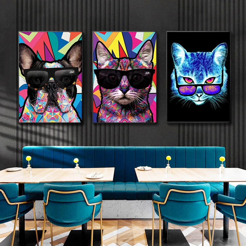 Colourful Cats Animals Pictures Abstract Art Canvas Painting Oil Painting Modern Poster Wall Picture in Livingroom Decor Home
Colourful Cats Animals Pictures Abstract Art Canvas Painting Oil Painting Modern Poster Wall Picture in Livingroom Decor Home