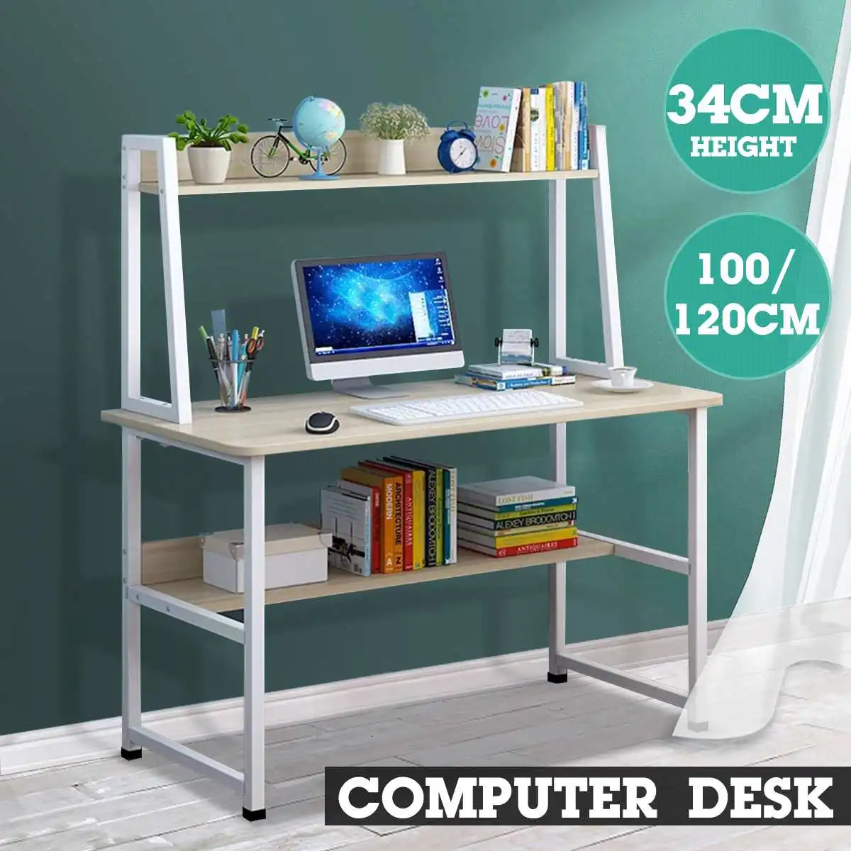 100/120CM Multi Layer Modern Office Desk Computer Table Laptop Study Table Metal Steel Frame Easy Assemble Home Office for Work
100/120CM Multi Layer Modern Office Desk Computer Table Laptop Study Table Metal Steel Frame Easy Assemble Home Office for Work