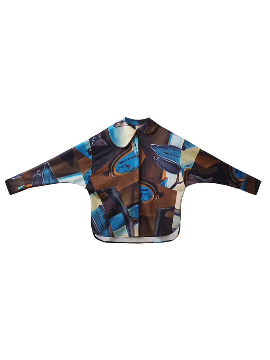 LYNETTE'S CHINOISERIE Spring Autumn Original Design Women All-match Vintage Painting Print Time Flying Loose Shirts/Blouses
LYNETTE'S CHINOISERIE Spring Autumn Original Design Women All-match Vintage Painting Print Time Flying Loose Shirts/Blouses
