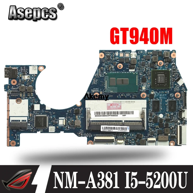 NM A381 материнская плата для ноутбука lenovo YOGA3 14 оригинальная I5 5200U GT940M|Материнские