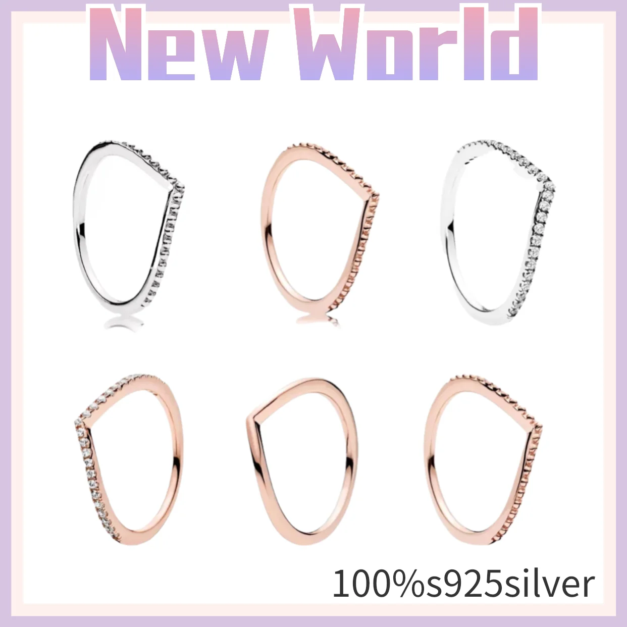 Authentic 925 pandora Sterling Silver Ring Rose Gold Shine Wish Bone Ring with Crystal Ring for Women Gift Fashion Jewelry
Authentic 925 pandora Sterling Silver Ring Rose Gold Shine Wish Bone Ring with Crystal Ring for Women Gift Fashion Jewelry