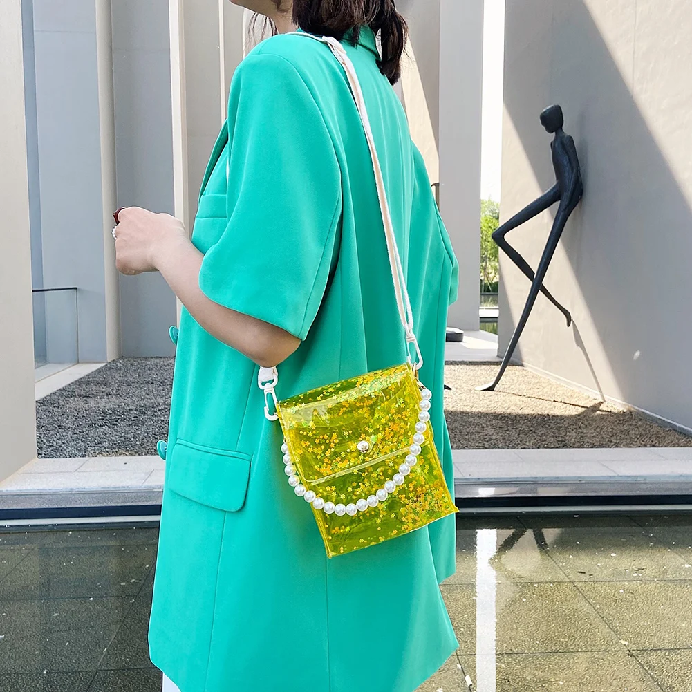 Summer Transparent Women's Bag 2021 New Shoulder Messenger Bag Ladies Mini Pearl Flap Purse Small Tote Vacation Travel Handbag
Summer Transparent Women's Bag 2021 New Shoulder Messenger Bag Ladies Mini Pearl Flap Purse Small Tote Vacation Travel Handbag