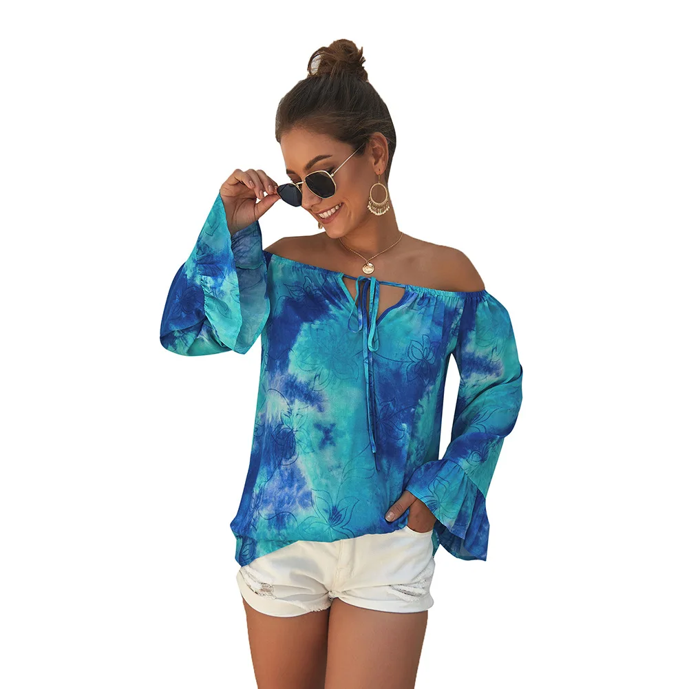Women Long Sleeve Shirt Top One Word Collar Harajuku Off Shoulder Loose Colorful Blouse Summer Autumn Floral Sunshirt Femme New
Women Long Sleeve Shirt Top One Word Collar Harajuku Off Shoulder Loose Colorful Blouse Summer Autumn Floral Sunshirt Femme New