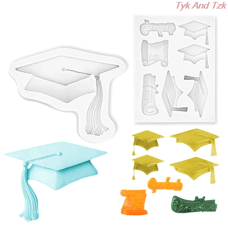 DIY Graduation Silicone Mold Bachelor Cap Cupcake Topper Fondant Party Cake Decorating Tools Candy Chocolate Gumpaste Moulds
DIY Graduation Silicone Mold Bachelor Cap Cupcake Topper Fondant Party Cake Decorating Tools Candy Chocolate Gumpaste Moulds