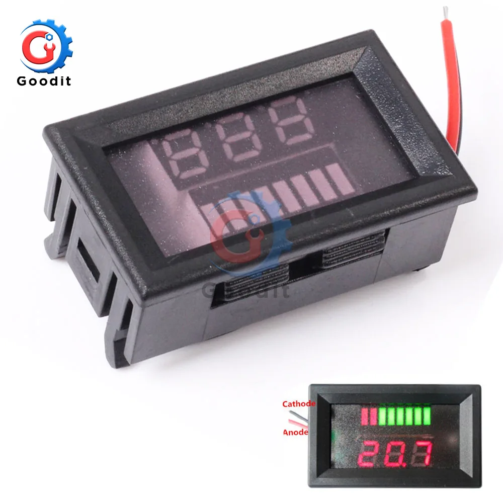 12V ACID Lead Lead-acid Battery Charge Level Indicator Digital Battery Tester Lithium Battery Capacity Meter LED Voltmeter Dual
12V ACID Lead Lead-acid Battery Charge Level Indicator Digital Battery Tester Lithium Battery Capacity Meter LED Voltmeter Dual