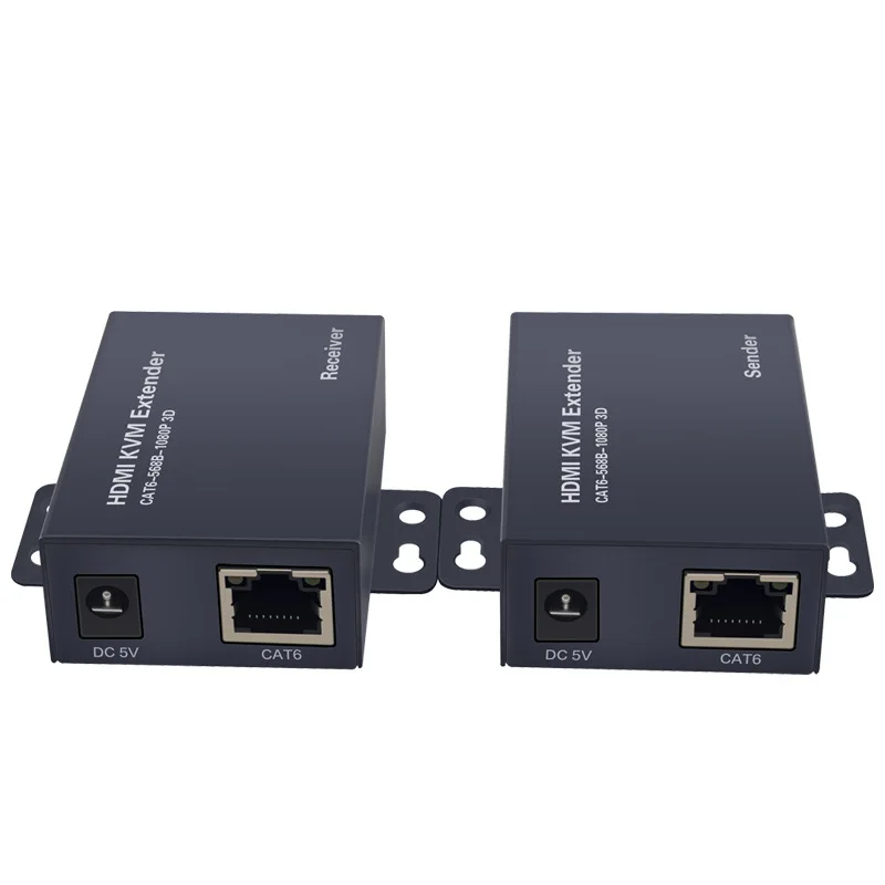 60M HDMI-compatible KVM Extender over Cat6 Ethernet cable 1080P@60Hz USB POE Audio Video Converter For PC TV Monitor | Электроника
