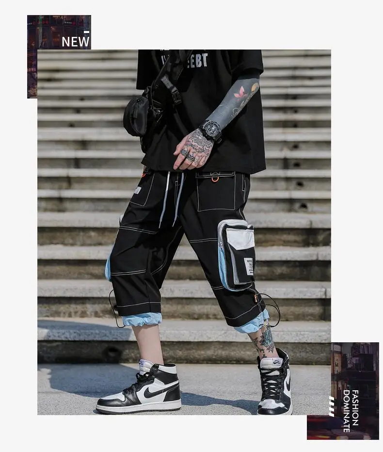 Summer Hip Hop Color Patchwork Fashion Poclets Shorts Men Knee Length Sweat Shorts Fitness Short Joggers
Summer Hip Hop Color Patchwork Fashion Poclets Shorts Men Knee Length Sweat Shorts Fitness Short Joggers