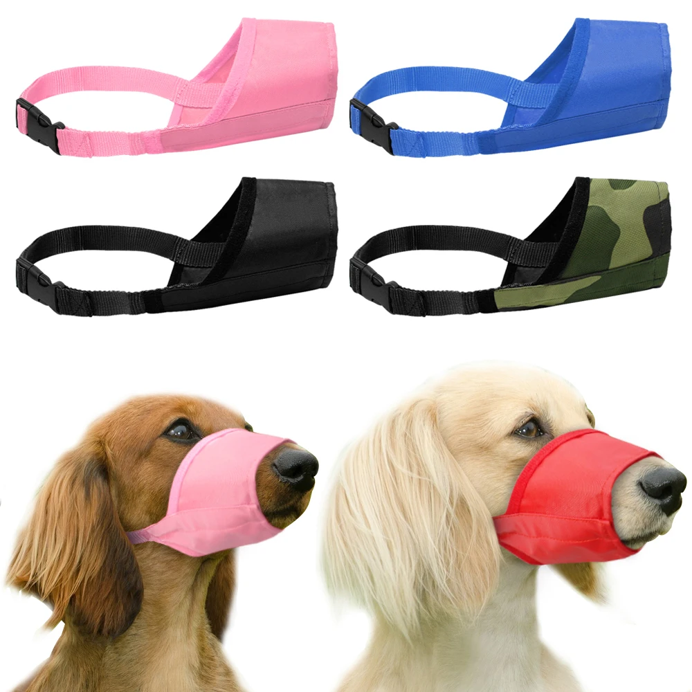 Намордник для собак нейлоновая маска питомцев регулируемый намордник против лая