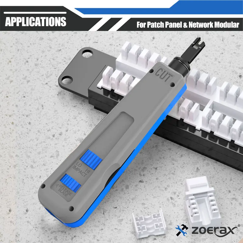 Punch Down Tool, Zoerax 110 & 88 Type Network Cable Tool Double Blades Ethernet Impact Terminal Insertion Tools 
Punch Down Tool, Zoerax 110 & 88 Type Network Cable Tool Double Blades Ethernet Impact Terminal Insertion Tools