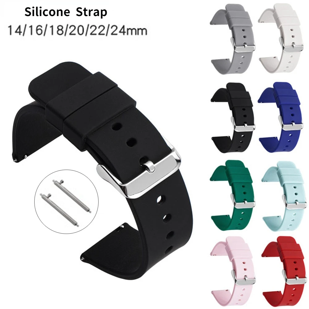 Ремешок силиконовый для наручных часов, водонепроницаемый быстросъемный браслет для смарт-часов Samsung Active 2 Huami 14/ 16/ 18/19/ 20/21/22/24 мм
Ремешок силиконовый для наручных часов, водонепроницаемый быстросъемный браслет для смарт-часов Samsung Active 2 Huami 14/ 16/ 18/19/ 20/21/22/24 мм