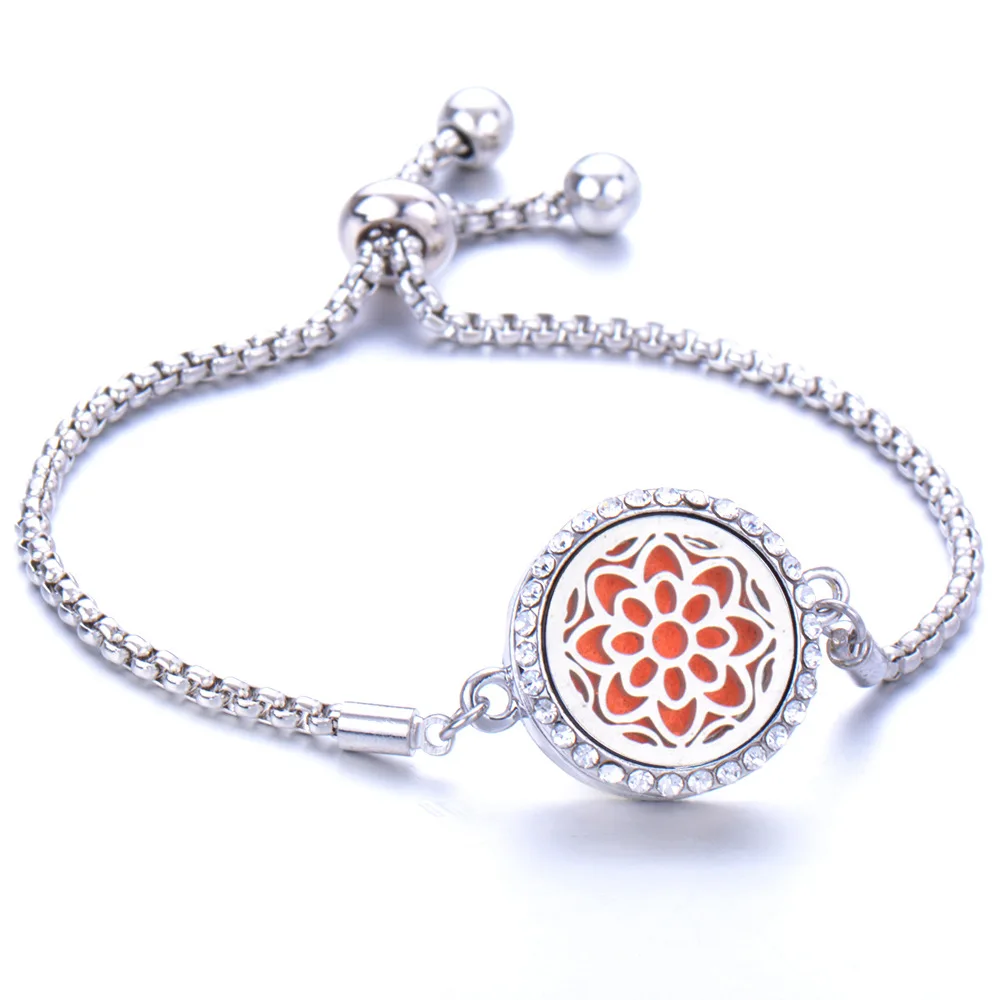 Aromatherapy Bracelet Diffuser Jewelry Adjustable Chain Crystal Kaleidoscope Lotus Flower Aroma armband Perfume Locket Bracelet
Aromatherapy Bracelet Diffuser Jewelry Adjustable Chain Crystal Kaleidoscope Lotus Flower Aroma armband Perfume Locket Bracelet