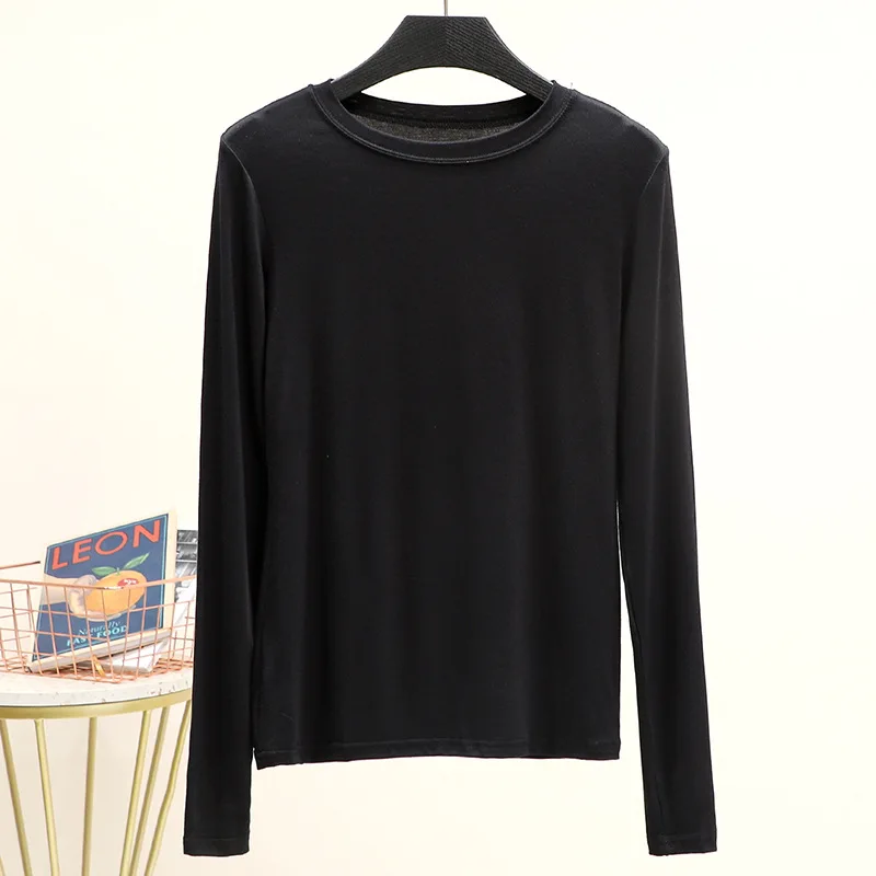New Harajuku Autumn Long Sleeve Black T Shirt Women Tops Korean Style Clothes Fashion Casual O-Neck Solid Full Woman Tshirt 2021
New Harajuku Autumn Long Sleeve Black T Shirt Women Tops Korean Style Clothes Fashion Casual O-Neck Solid Full Woman Tshirt 2021