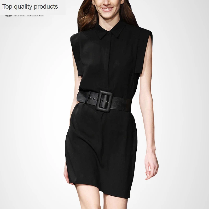 Summer New 2023 Solid color sleeveless waist slimming Temperament Dress Short Fashion Slim lapel Women Dress short belt C107
Summer New 2023 Solid color sleeveless waist slimming Temperament Dress Short Fashion Slim lapel Women Dress short belt C107