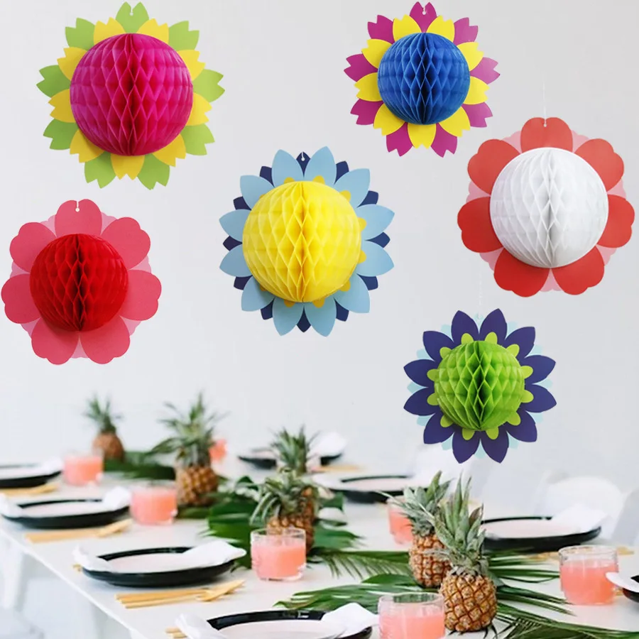 6 Pcs Spring 3D Colorful Paper Flower Birthday Decor Summer Hawaii Theme Fiesta Party Flower Honeycomb Carnival Hanging Ornament
6 Pcs Spring 3D Colorful Paper Flower Birthday Decor Summer Hawaii Theme Fiesta Party Flower Honeycomb Carnival Hanging Ornament