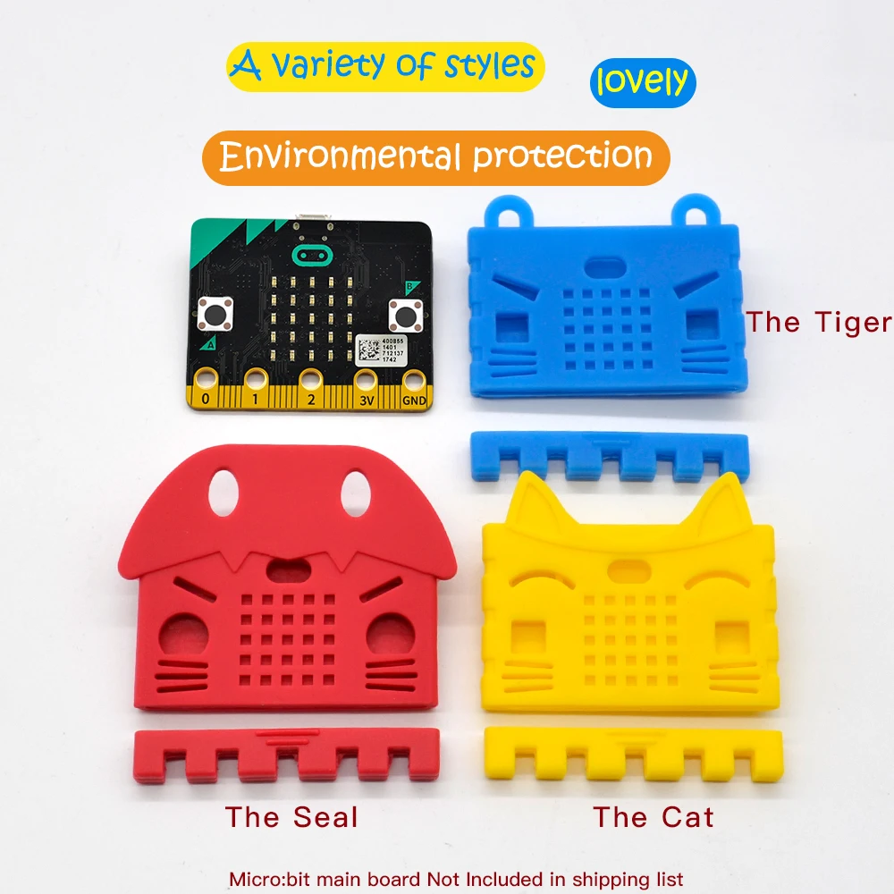 Силиконовый цветной чехол Защитный для BBC Micro: bit Board Kids Education|Демонстрационные