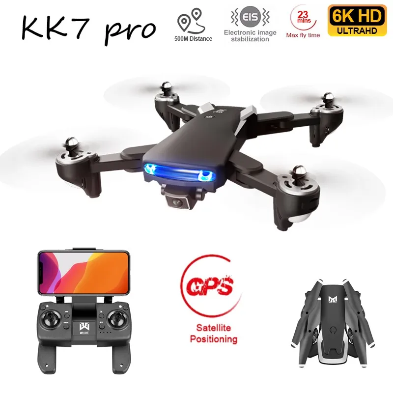 

KK7 pro Camera Drone 4K GPS 5G WiFi Long Flight Distance Altitude Hold Foldable RC Quadcopter Dron 6K Professional