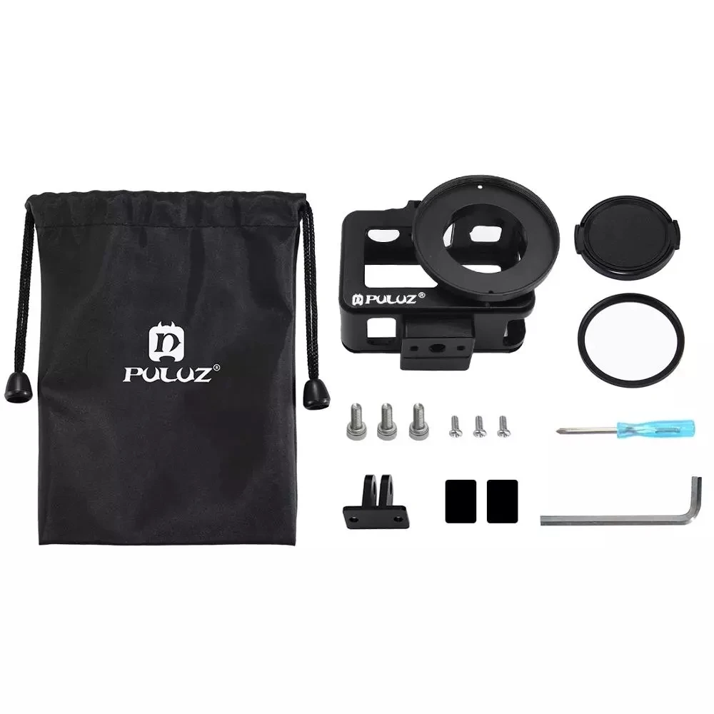 PULUZ Housing Shell CNC Aluminum Alloy Protective Cage Case with 52mm UV Lens for DJI Osmo Action Camera Accessories
PULUZ Housing Shell CNC Aluminum Alloy Protective Cage Case with 52mm UV Lens for DJI Osmo Action Camera Accessories