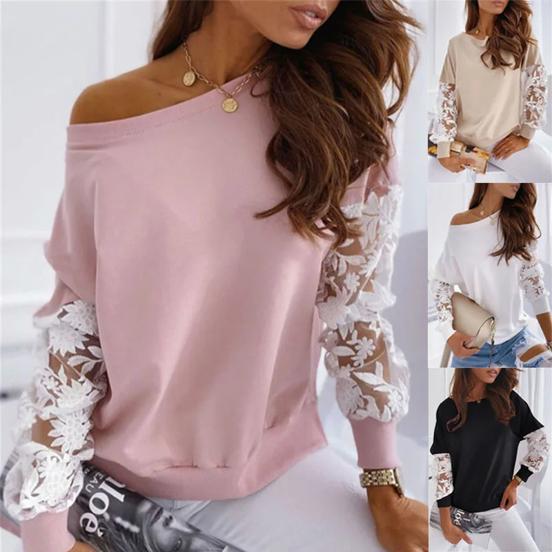 T shirt Elegant Lace Long Sleeve Shirt Women Hollow Out O Neck Solid Tops Autumn Female Casual Tees Top TShirt
T shirt Elegant Lace Long Sleeve Shirt Women Hollow Out O Neck Solid Tops Autumn Female Casual Tees Top TShirt