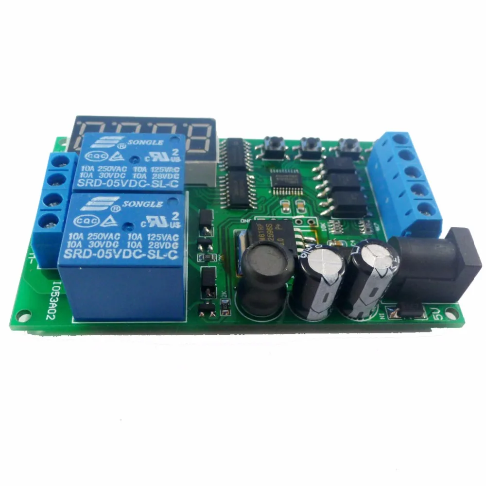 5V 9V 12V 24V DC/AC Motor Controller Relay Board Forward Reverse Control Automatic Timing Delay Cycle Limit Start Stop Switch 
5V 9V 12V 24V DC/AC Motor Controller Relay Board Forward Reverse Control Automatic Timing Delay Cycle Limit Start Stop Switch