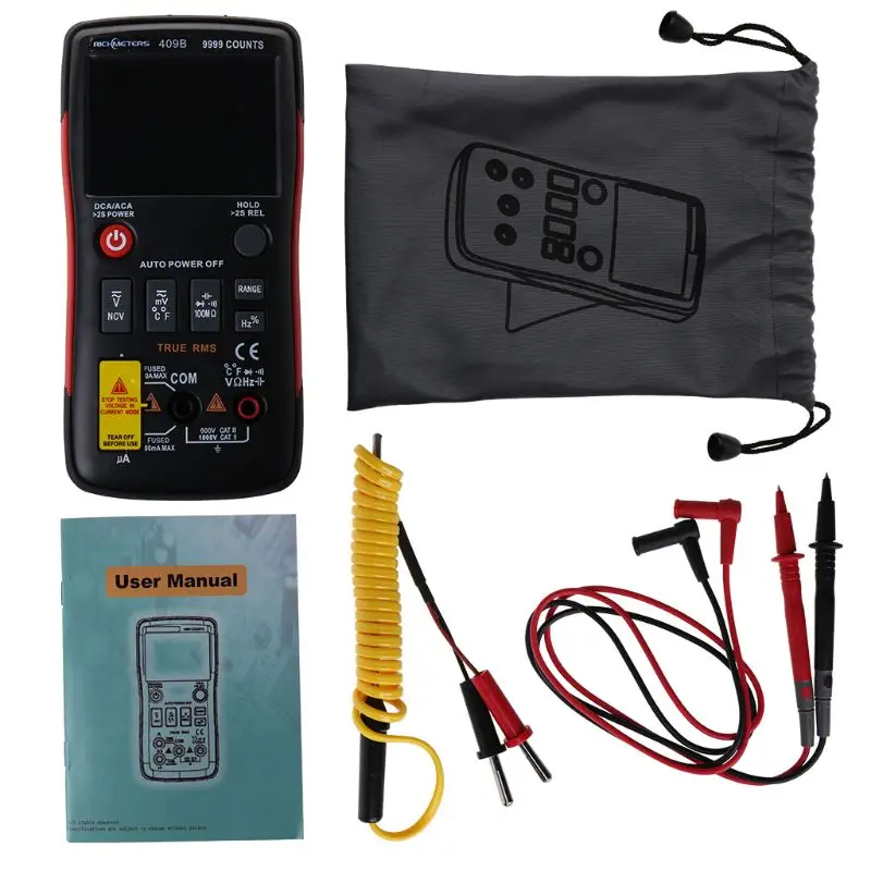 29EA RM409B Digital Multimeter Button 9999 Counts Accuracy Measuring With Analog Bar Graph AC DC Voltage Ammeter Current Ohm
29EA RM409B Digital Multimeter Button 9999 Counts Accuracy Measuring With Analog Bar Graph AC DC Voltage Ammeter Current Ohm