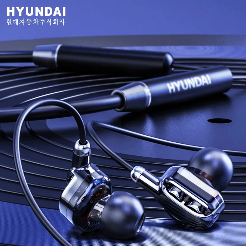 

Hyundai HE02 Neckband Earphone Bluetooth V5.0 Wireless Earbuds HIFI Stereo IPX5 Waterproof Running Sports Wireless Earphone