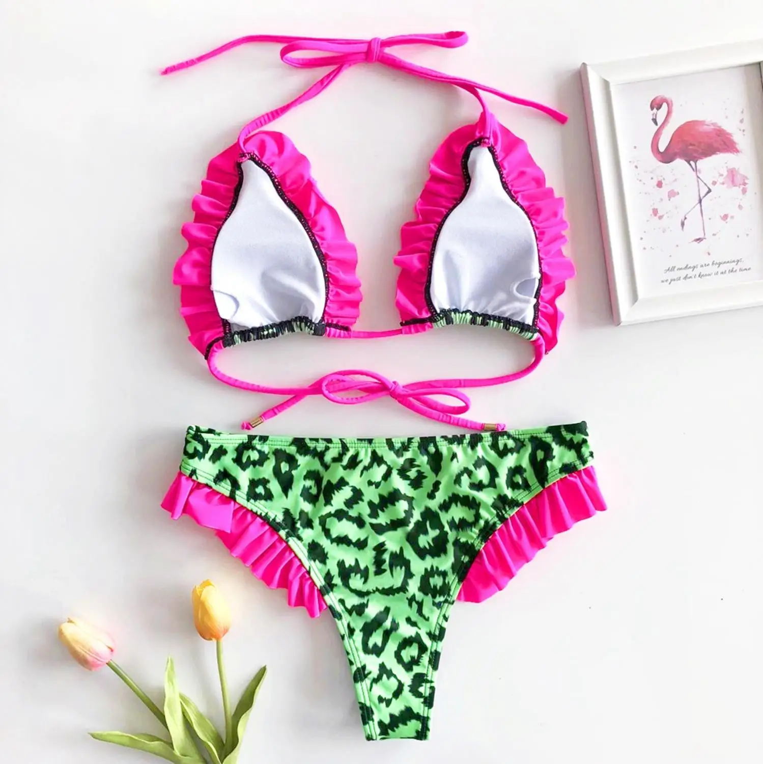 Swimsuit Women Leopard Print Bikini Low Waist Ruffle Swimwear Women Sexy Push Up Bandage Bathing-Suit Swim Beach Wear Bikini Set
Swimsuit Women Leopard Print Bikini Low Waist Ruffle Swimwear Women Sexy Push Up Bandage Bathing-Suit Swim Beach Wear Bikini Set