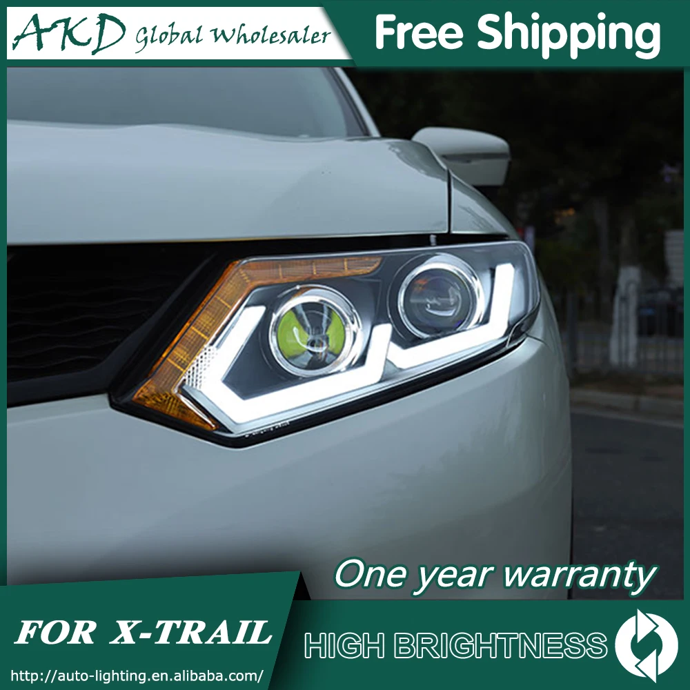 Автомобильная фара AKD для Nissan X-trail 2014-2016, светодиодная Биксеноновая линза 
Автомобильная фара AKD для Nissan X-trail 2014-2016, светодиодная Биксеноновая линза