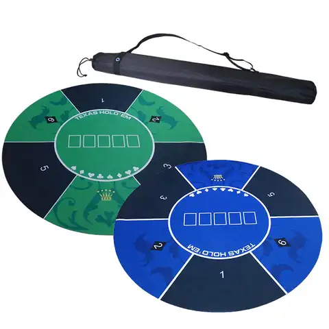 Кругла розкішна замша скатертина Техасу Холдхем 1,2 м, скатертина з квітковим малюнком, покерним набором, настільною грою, килимка з мішком D ..