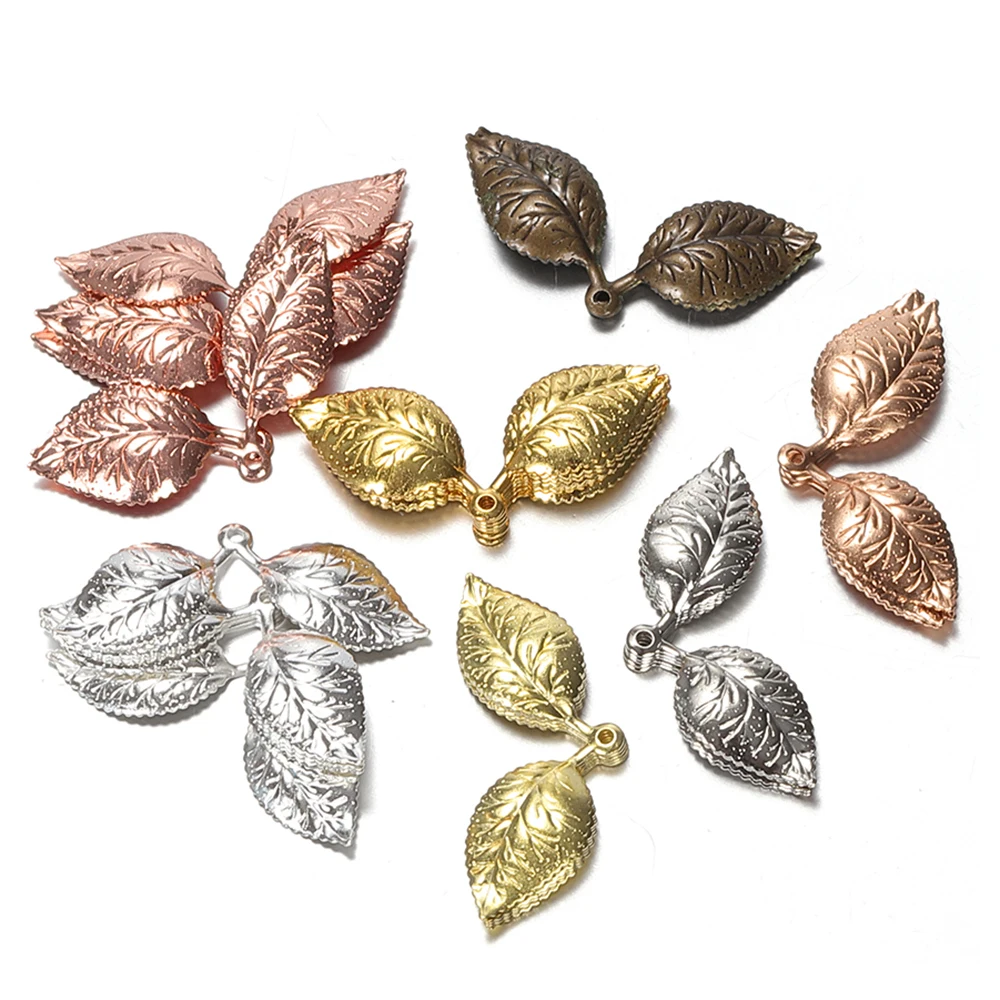 50pcs 13x32mm Gold Color Copper Vintage Double Leaf Pendants Charms For Necklace Bracelet Jewelry Making Accessory DIY Supplies
50pcs 13x32mm Gold Color Copper Vintage Double Leaf Pendants Charms For Necklace Bracelet Jewelry Making Accessory DIY Supplies