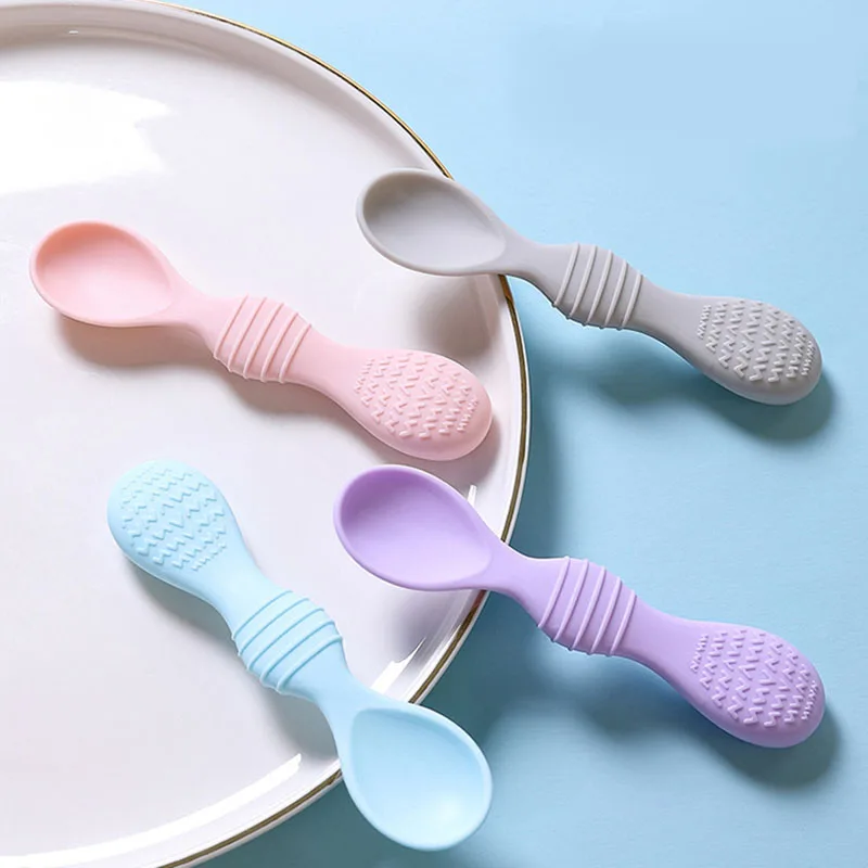 Baby tableware silicone spoon food supplement for toddlers learning to eat training soft spoon baby feeding tableware
Baby tableware silicone spoon food supplement for toddlers learning to eat training soft spoon baby feeding tableware
