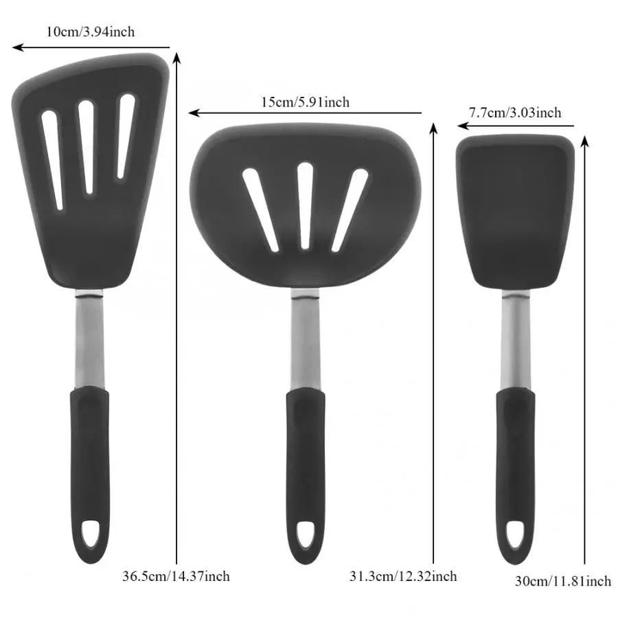 Silicone Cookware Set 3pcs Silicone Kitchen Utensil Set Cooking Tools for Nonstick Cookware Shovel Slotted Turner Set
Silicone Cookware Set 3pcs Silicone Kitchen Utensil Set Cooking Tools for Nonstick Cookware Shovel Slotted Turner Set