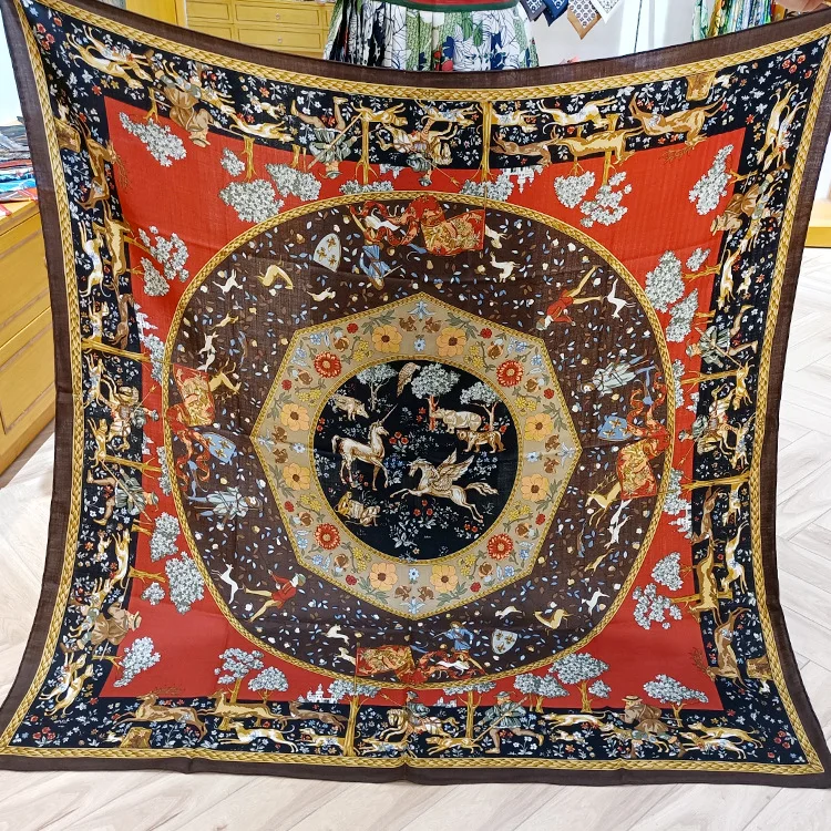 Horse Printing Scarf Pashmina Women Brand Design Shawl 70% Cashmere 30% Silk Blended Hand Rolled Edges 135*135cm
Horse Printing Scarf Pashmina Women Brand Design Shawl 70% Cashmere 30% Silk Blended Hand Rolled Edges 135*135cm