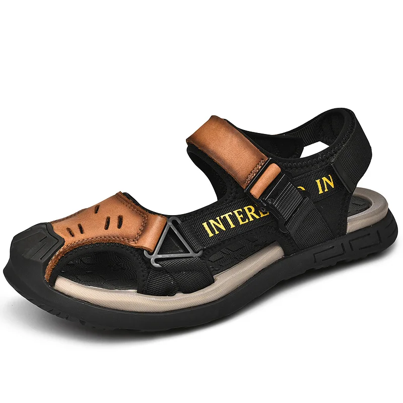 Men's Summer Genuine Leather Sandals Outdoor Anti-collision Men Sport Sandal Casual Slippers Men High Quality Summer Beach Shoes
Men's Summer Genuine Leather Sandals Outdoor Anti-collision Men Sport Sandal Casual Slippers Men High Quality Summer Beach Shoes