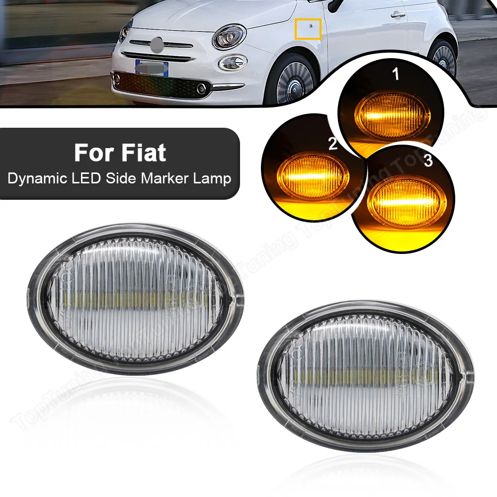 2x Dynamic LED Side Marker Lights Flowing Turn Signal Light Side Repeater Lamp 12V Panel Lamp For Fiat 500 2007-2020 Lancia 500
2x Dynamic LED Side Marker Lights Flowing Turn Signal Light Side Repeater Lamp 12V Panel Lamp For Fiat 500 2007-2020 Lancia 500