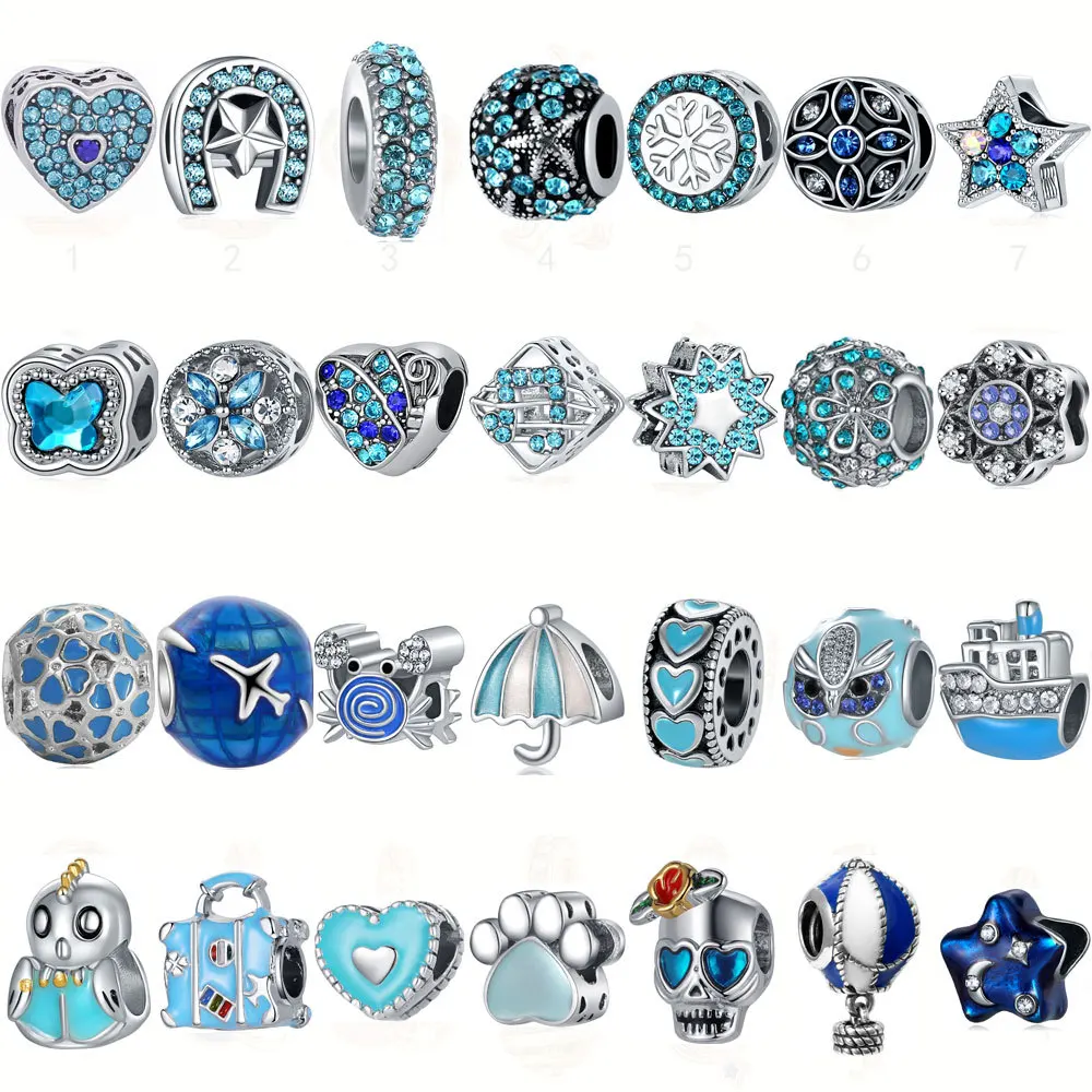 Blue Style Heart Bag Skull Dangle Charm Beads Fit Pandora Footprint Owl Silver Color Original DIY Jewerly Bracelet
Blue Style Heart Bag Skull Dangle Charm Beads Fit Pandora Footprint Owl Silver Color Original DIY Jewerly Bracelet