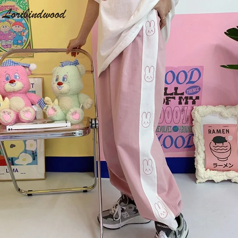 Kawaii Wide Leg Pant Spring Fashion 2021 Rabbit Print Trousers Women Korean High Waist Pink Cute Casual Pants Women Sweat Pants
Kawaii Wide Leg Pant Spring Fashion 2021 Rabbit Print Trousers Women Korean High Waist Pink Cute Casual Pants Women Sweat Pants