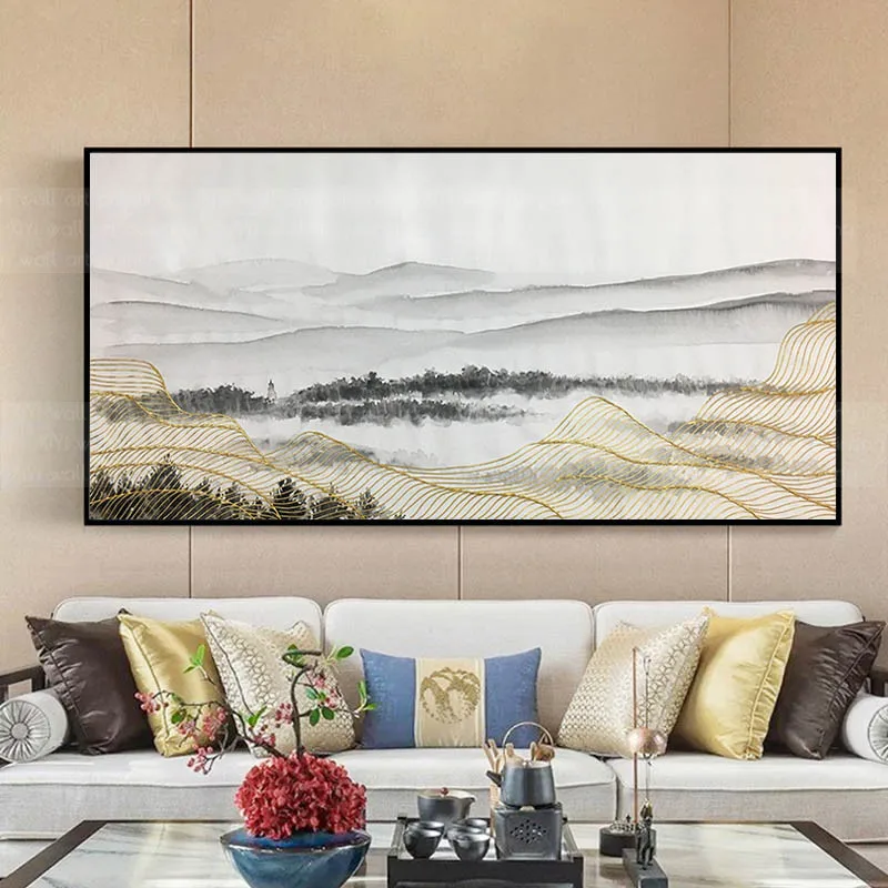 Gold abstract canvas painting mountain wall art picture for living room home decor original acrylic art texture quadros caudro 
Gold abstract canvas painting mountain wall art picture for living room home decor original acrylic art texture quadros caudro
