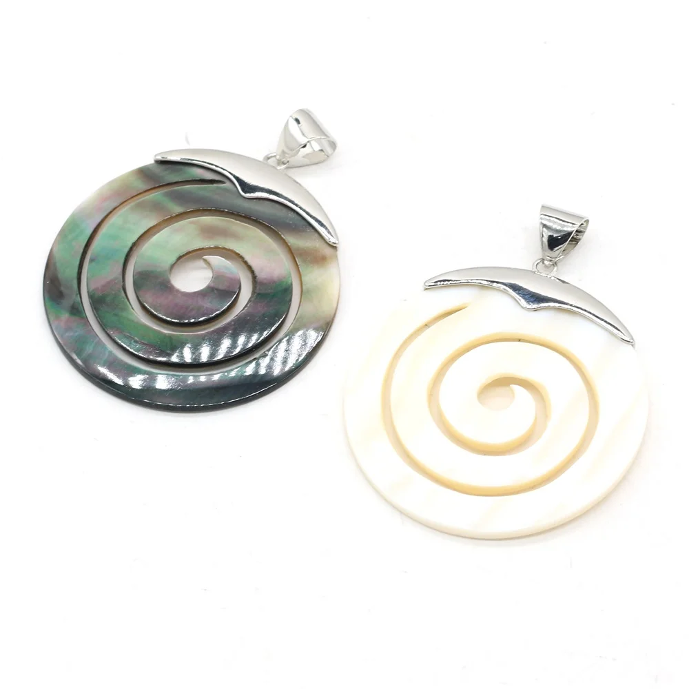 Natural Shell Pendant Exquisite Spiral Shape White Shell Black Shell Accented Charms for Jewelry Making Necklace Bracelet DIY
Natural Shell Pendant Exquisite Spiral Shape White Shell Black Shell Accented Charms for Jewelry Making Necklace Bracelet DIY