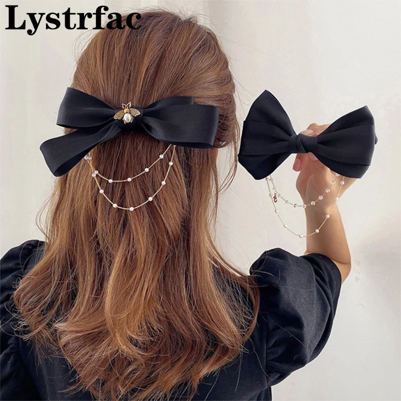 Lystrfac Korean Long Ribbon Bow Hairpin for Women Girls Hairclip Bangs Hairgrips Cute Back Head Top Clip Hair Accessories
Lystrfac Korean Long Ribbon Bow Hairpin for Women Girls Hairclip Bangs Hairgrips Cute Back Head Top Clip Hair Accessories