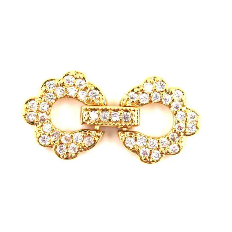 DIY Necklace Bracelet Connectors Clasp 18K Gold Plating Copper Cubic Zirconia Clasps For Jewelry Making Fastening Accessories
DIY Necklace Bracelet Connectors Clasp 18K Gold Plating Copper Cubic Zirconia Clasps For Jewelry Making Fastening Accessories