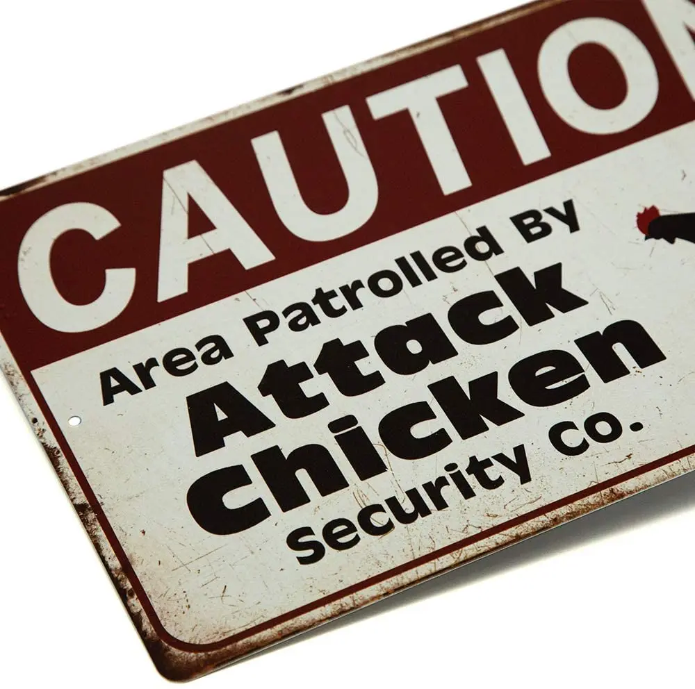 Putuo Decor Funny Chicken Decor Attack Chicken Metal Tin Sign Chicken Coop Decor 8x 12
Putuo Decor Funny Chicken Decor Attack Chicken Metal Tin Sign Chicken Coop Decor 8x 12
