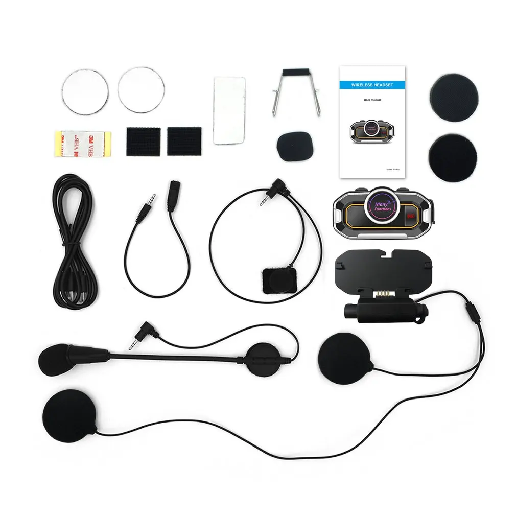 V9 Pro Motorcycle Helmet Wireless Walkie Talkie Full Duplex Double Walkie Talkie Helmet Walkie Talkie FM Radio 
V9 Pro Motorcycle Helmet Wireless Walkie Talkie Full Duplex Double Walkie Talkie Helmet Walkie Talkie FM Radio