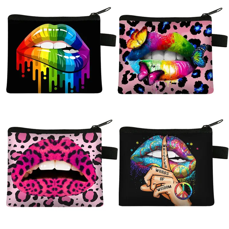Привлекательная сумка для монет с красными губами, Модные леопардовые женские сумки, Дамский кошелек, мини-кошелек для монет, сумка для карт... 
Привлекательная сумка для монет с красными губами, Модные леопардовые женские сумки, Дамский кошелек, мини-кошелек для монет, сумка для карт...