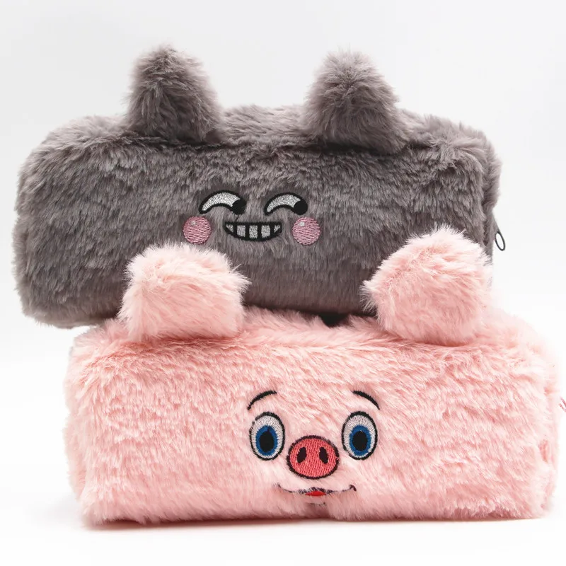 Cute plush rabbit pig pencil bag large capacity storage bag student coin purse children's stationery box girl cosmetic bag
Cute plush rabbit pig pencil bag large capacity storage bag student coin purse children's stationery box girl cosmetic bag