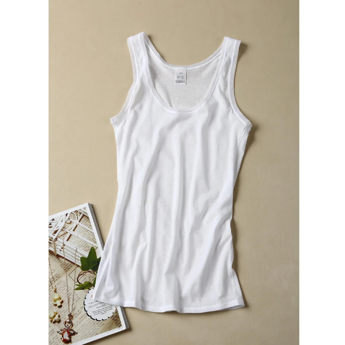 Underwear women's combed cotton knit vest women's round neck breathable anti-fade base women's vest TB7083 
Underwear women's combed cotton knit vest women's round neck breathable anti-fade base women's vest TB7083