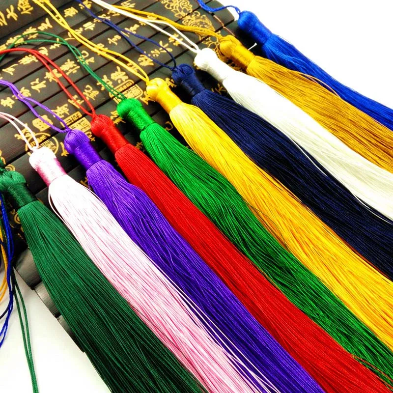 

1PCS 50CM Overlength Silk Tassel Fringe Brush Tassels Trim DIY Craft For Sewing Curtains Accessories Decor Jewelry Finding